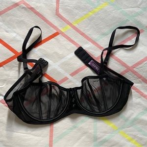 Adore Me Bianca unlined black bra 34B